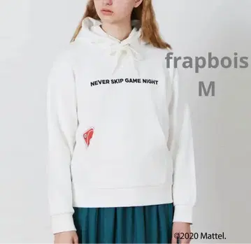미사용 UNO x FRAPBOIS 플라보아 후드티 화이트 면100