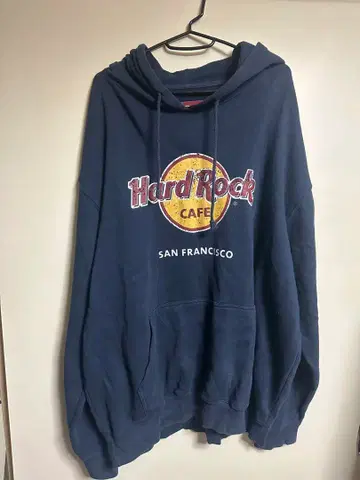 하드 록 카페 후드티 XX-LARGE 네이비