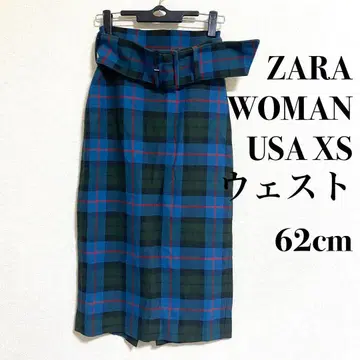 ZARA 체크 무늬 타이트 스커트 USA XS 62cm M 빅