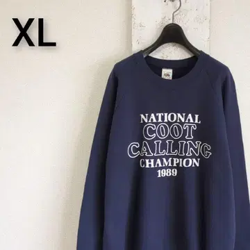 80s 90s USA 프룻 오브 더 룸 맨투맨 네이비 XL