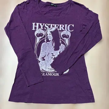 HYSTERIC GLAMOUR 퍼플 긴팔 T셔츠