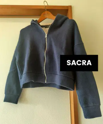 [ 일본제 ] SACRA 사쿠라 본딩 후드티 네이비 38 숏 기장