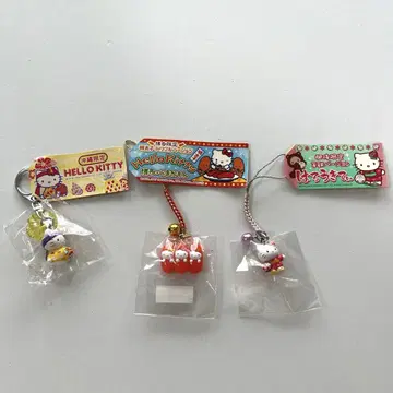 키티 헬로키티 스트랩 키링 3개 세트