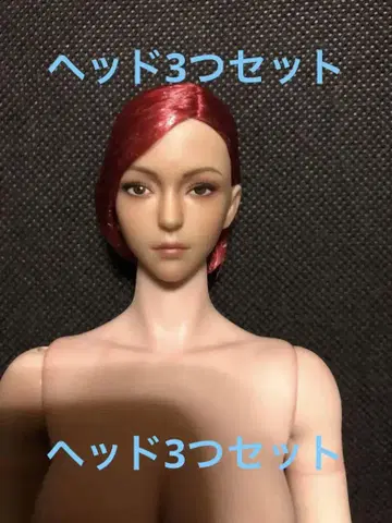 1/6 인형 피규어 여성 헤드 3개 세트