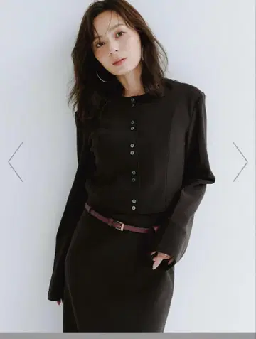컷 조젯 숏 가디건