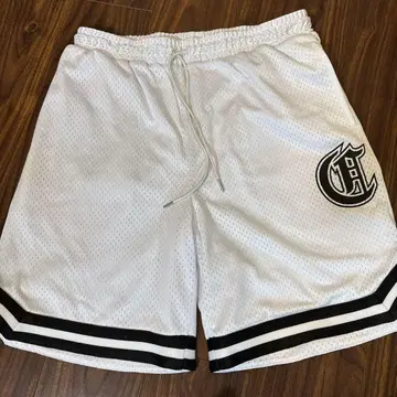 CRONOS 화이트 메쉬 농구 팬츠