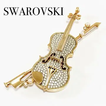SWAROVSKI 바이올린 큐빅 악기 브로치 F252068
