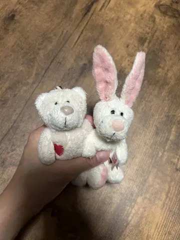 NIKI 곰과 토끼 봉제 인형 키링