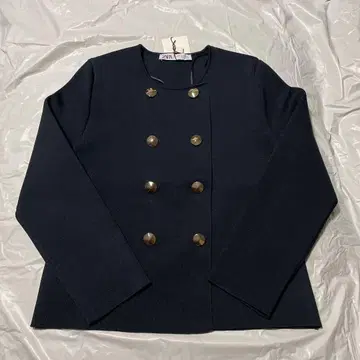ZARA 새상품 플레인 니트 크로스 자켓