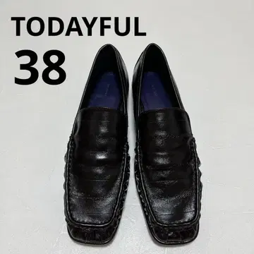 TODAYFUL Squaretoe Gather Loafers 38