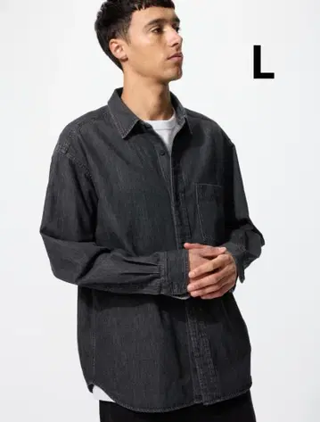 UNIQLO 데님 오버 셔츠