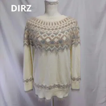 WEAR FREELY DIRZ 노르딕 무늬 샤기 니트 스웨터
