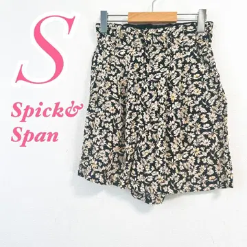 Spick&Span 플라워 프린트 하프 팬츠 V 셔링