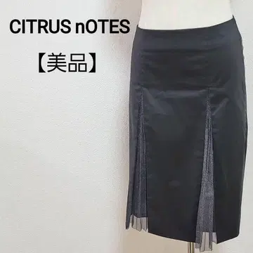 [ 새상품급 ] CITRUS nOTES 라메 레이스 블랙 스커트