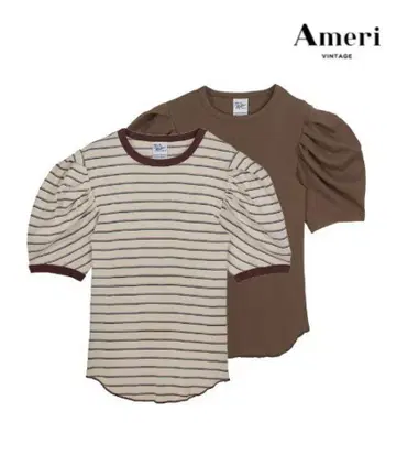 [Ameri] AMERI x MILLER POOFY TOPS 세트 티셔츠