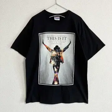 새상품급 MICHAEL JACKSON THIS IS IT 티셔츠 블랙