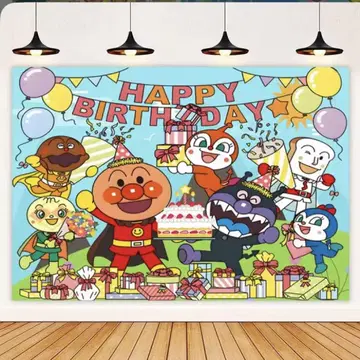 호빵맨 생일 장식 포스터