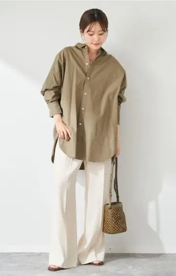 plage Soft Oxford Long 셔츠