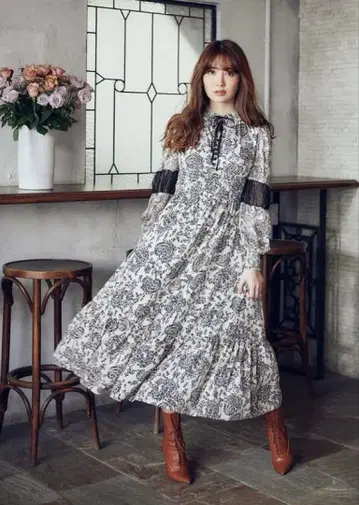 Herlipto Winter Floral Long sleeve Dress