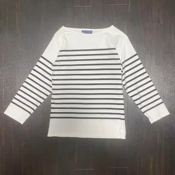 SAINT JAMES 패널 보더 화이트 블랙 화이트 블랙