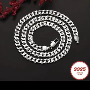 S925 스털링 실버 체인 목걸이