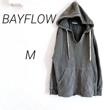 BAYFLOW 베이플로우 후드 부착 후드티 Free 그레이 데미지