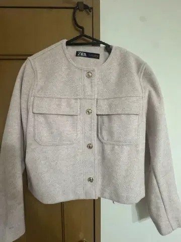 ZARA 라이트 핑크 크롭 자켓