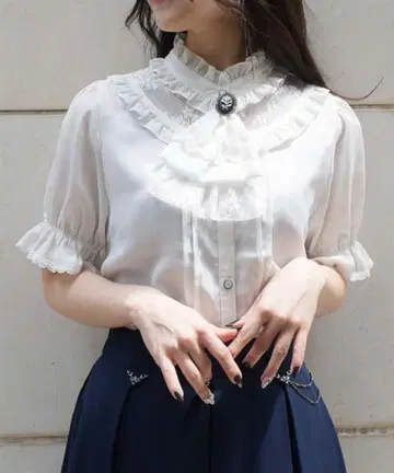 axes 로즈 카메오 x 자보 블라우스