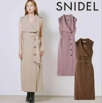 스나이델 SNIDEL 22 가을/겨울 트렌치 디테일 민소매 원피스