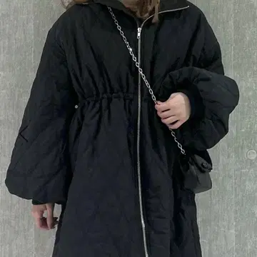 Heather 퀼팅 드로스트링 블루종 미사용 새상품