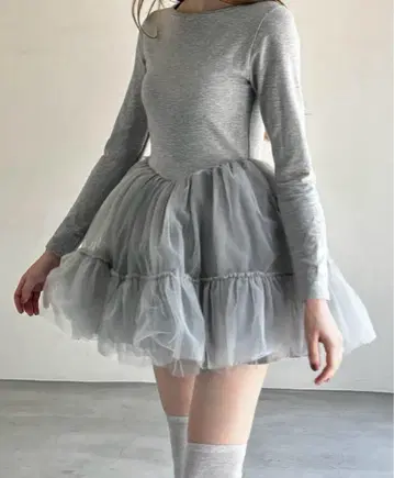 Ballerina docking tulle 원피스 gray