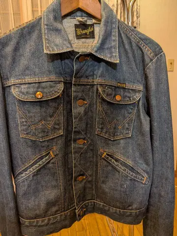 70s 랭글러 데님 자켓 블랙 택