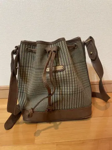 POLO 체크 무늬 숄더백