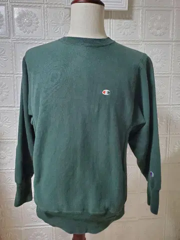 자수 택 90s 리버스위브 모스그린 M