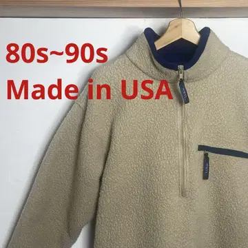 L.L.Bean 하프 지퍼 플리스 베이지 80~90s