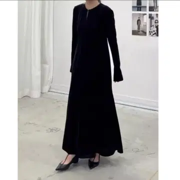 CLANE 원피스 벨로아 도트 물방울