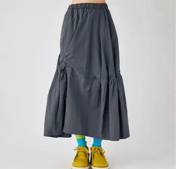 나곤스탠스 asymmetry drawstring skirt