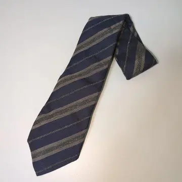 [ Franco Minucci ] 네이비 & 그레이 스트라이프 넥타이