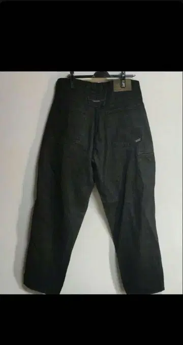 레어 후부 데님 FUBU 블랙 페인터 팬츠 와이드 팬츠 90s