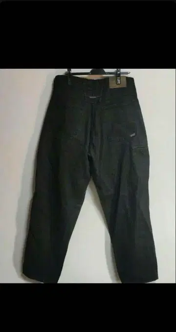 레어 후부 데님 FUBU 블랙 페인터 팬츠 와이드 팬츠 90s