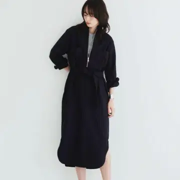MEYAME 하프 지퍼 원피스 울