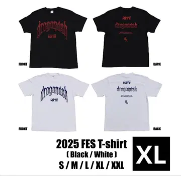 미개봉 Dragon Ash 2025FES 티셔츠 XL