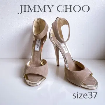 JIMMY CHOO 베이지 골드 하이힐 샌들 사이즈 37