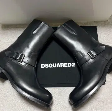 DSQUARED2 블랙 가죽 부츠