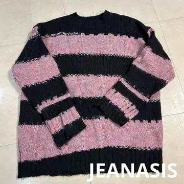 JEANASIS 3G 불규칙 보더 풀오버
