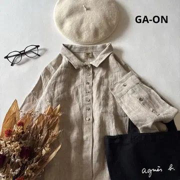 b1331* GA-ON 가온 린넨 셔츠 원피스 마라이카