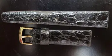 [ 연말 세일 ] 크로커다일 천연 가죽 벨트 블랙 L-2