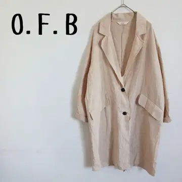 [ O.F.B ] 스프링 코트 트렌치코트 린넨 포켓 베이지