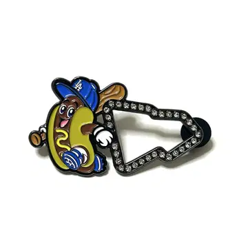 DODGERS DOG LOGO FLAME PIN