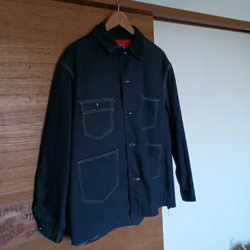 Sears 블루 커버올 자켓 빨간색 안감